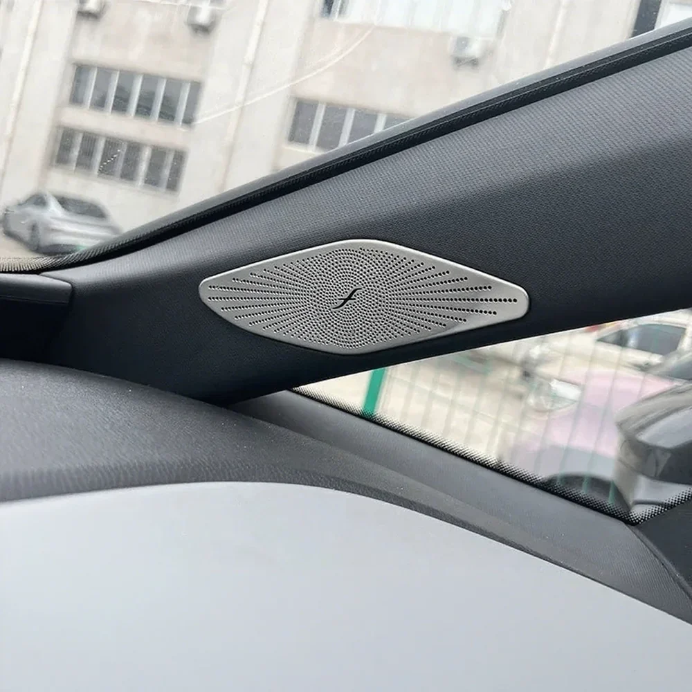 Rozsdamentes acél hangszóró díszléc -oszlophoz VW ID.3-hoz (2 db)