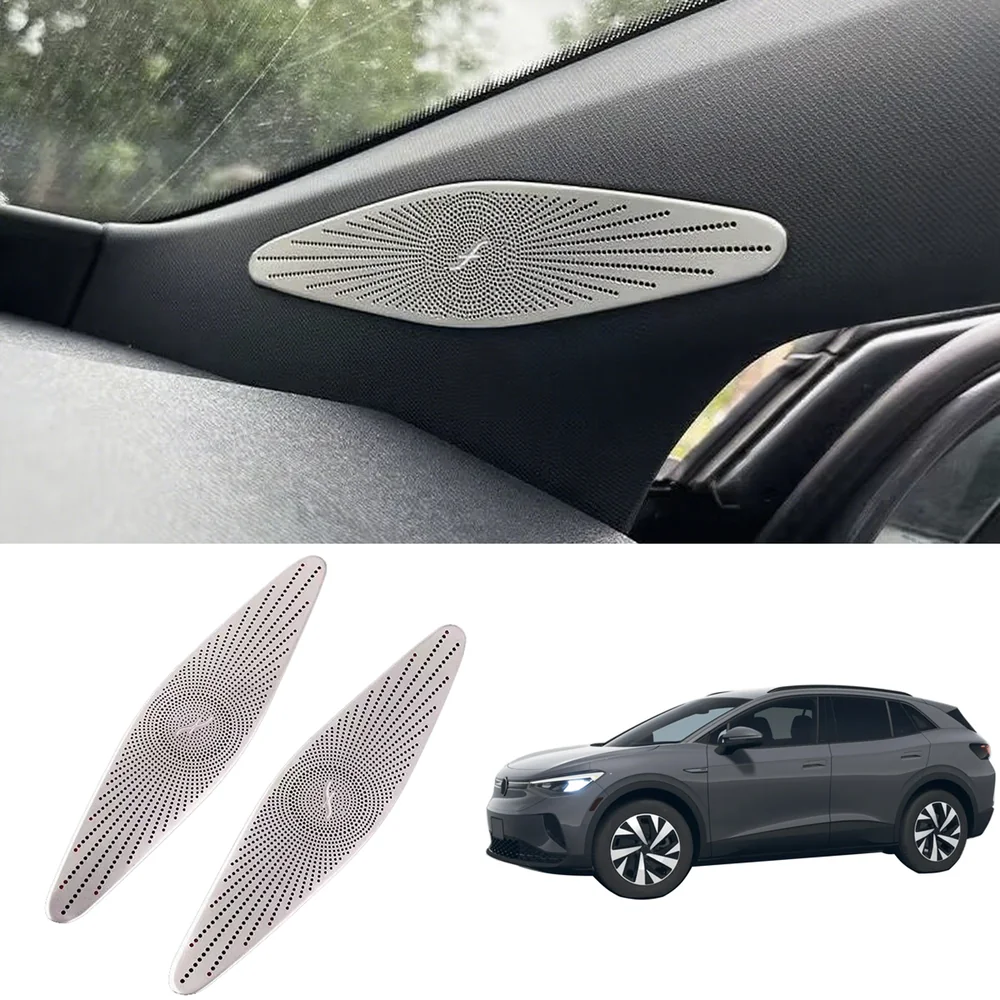 Rozsdamentes acél hangszóró díszléc -oszlophoz VW ID.4 2021-2025-höz (2 db)