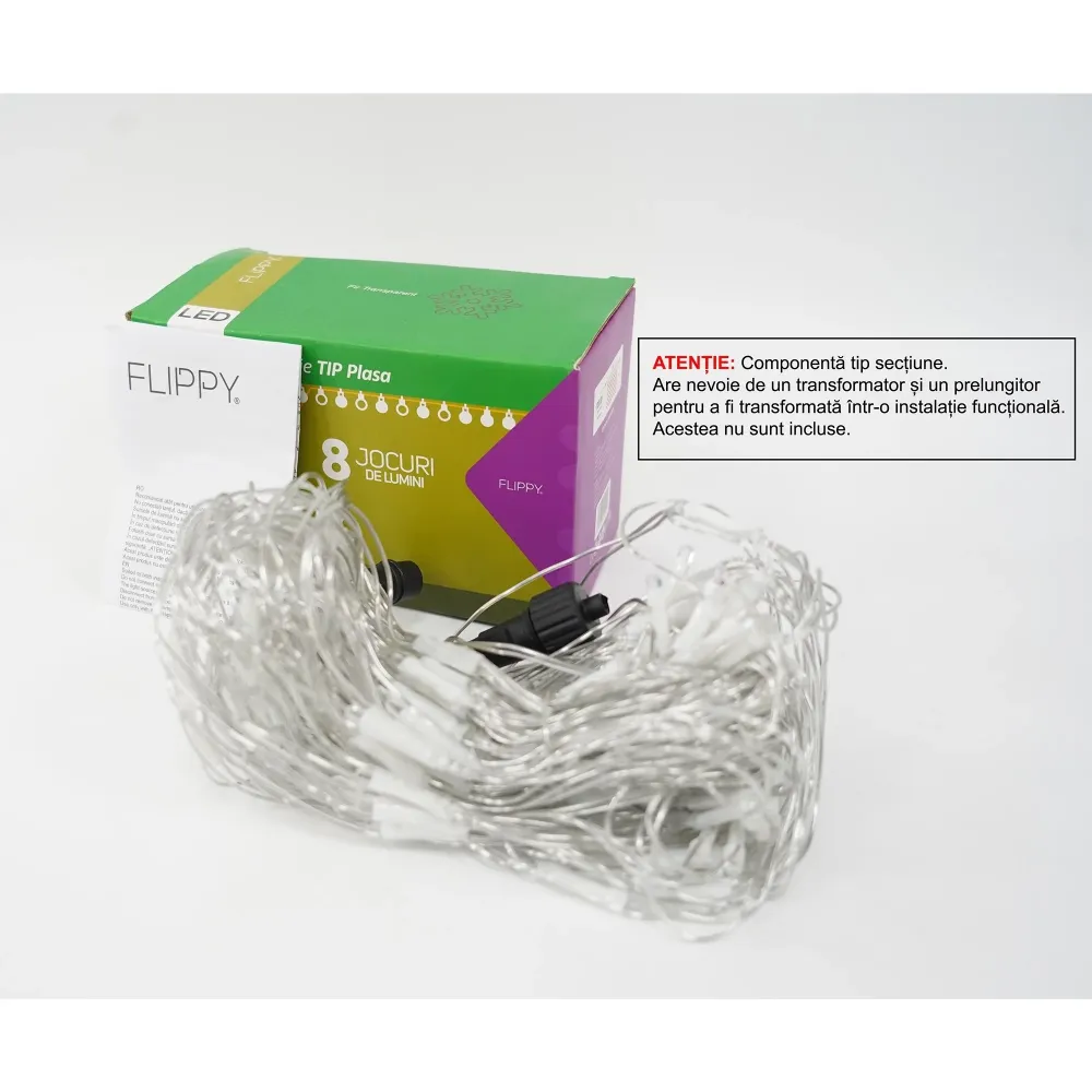 Hálós típusú telepítési szakasz 120 hideg fehér LED-del | FrostyLights 3