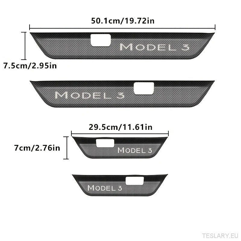 Tesla Model 3+ Highland Edition - Door Canl -védőszálmintázatú