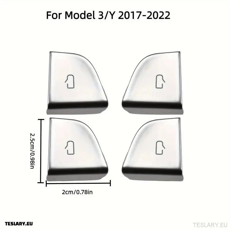Tesla modell 3/y Ezüst ajtó nyílása Gomb védőhuzatok