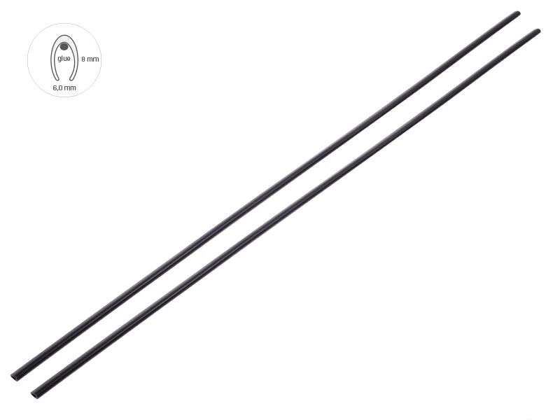 Ajtószegélyek, 65 cm, fekete matt, 2 db.