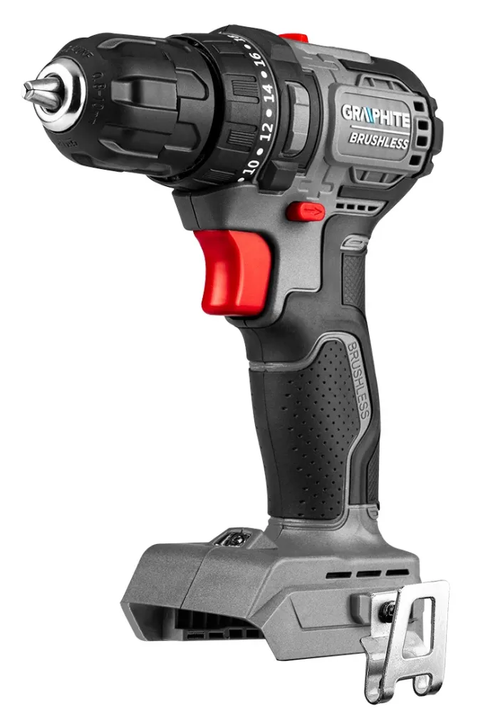 Akkus szénkefementes fúró, csavarozó ENERGY+, 18V, kompakt, 10mm-es tokmány, akku nélkül