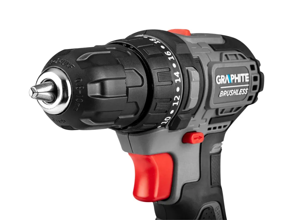 Akkus szénkefementes fúró, csavarozó ENERGY+, 18V, kompakt, 10mm-es tokmány, akku nélkül