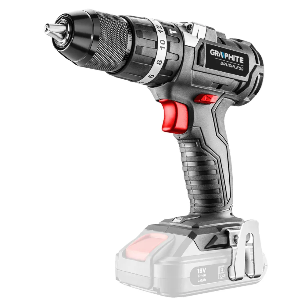 Akkus szénkefementes fúró, csavarozó, ütvefúró ENERGY+ 18V, akku nélkül