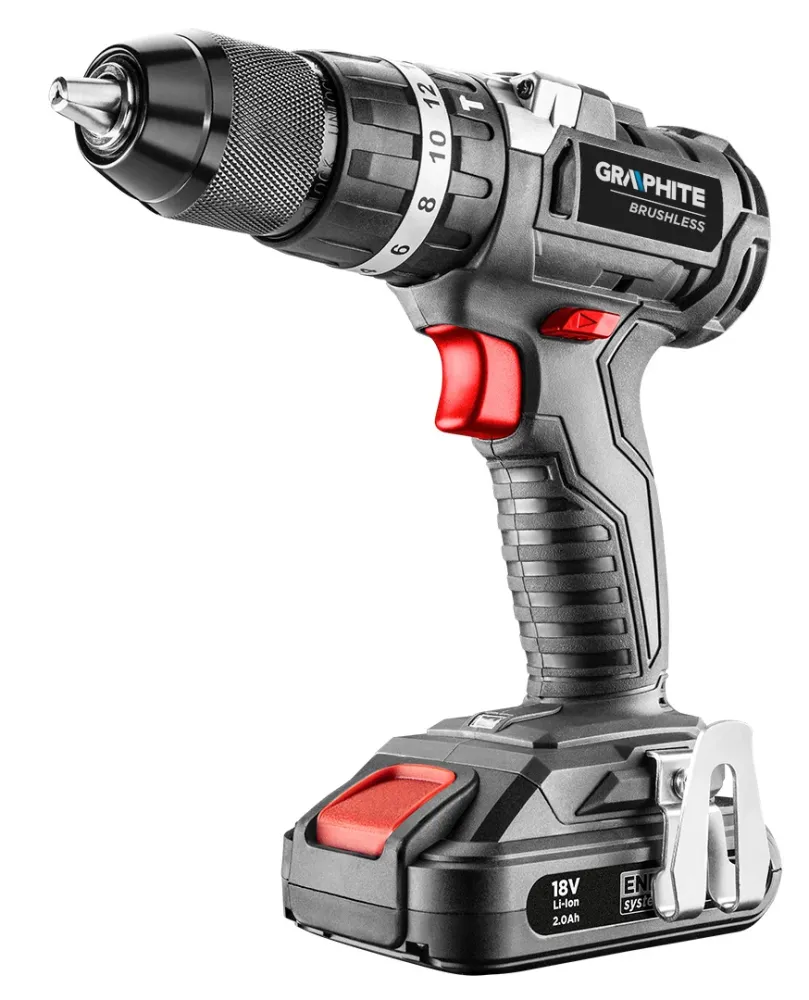 Akkus szénkefementes fúró, csavarozó, ütvefúró ENERGY+ 18V, akku nélkül