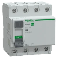 SCHNEIDER EASY9 PRO Áram-védőkapcsoló,FI-RELÉ osztály, 4P, 40A, 30mA EZ9R49440