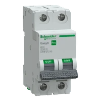 SCHNEIDER EASY9 PRO Kismegszakító, autómata 2P, B, 10A 6kA IP20 EZ9F27210