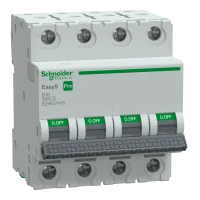 SCHNEIDER EASY9 PRO Kismegszakító,autómata 4P, B, 16A 6kA IP20 EZ9F27416