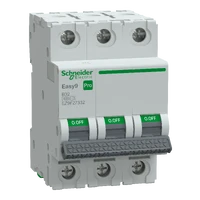 SCHNEIDER EASY9 PRO Kismegszakító,autómata 3P, B, 32A 6kA IP20 EZ9F27332