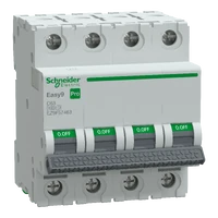 SCHNEIDER EASY9 PRO Kismegszakító,autómata 4P, C, 63A 6kA IP20 EZ9F57463