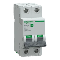 SCHNEIDER EASY9 PRO Kismegszakító,autómata 2P, B, 6A 6kA IP20 EZ9F27206