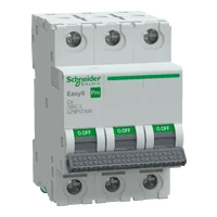 SCHNEIDER EASY9 PRO Kismegszakító,autómata 3P, C, 6A 6kA IP20 EZ9F57306