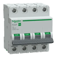 SCHNEIDER EASY9 PRO Kismegszakító,autómata 4P, C, 6A 6kA IP20 EZ9F57406