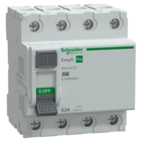 SCHNEIDER EASY9 PRO Áram-védőkapcsoló,autómata osztály, 4P, 63A, 300mA EZ9R89463