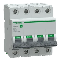SCHNEIDERR EASY9 PRO Kismegszakító,autómata 4P, C, 50A 6kA IP20 EZ9F57450