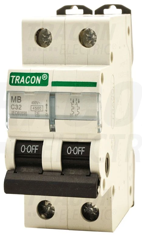 Tracon MB kismegszakító ,autómata- 4,5 kA 10A, 4,5 kA 2P C MB-2C-10