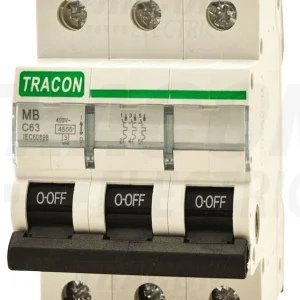 Tracon MB kismegszakító ,autómata- 4,5 kA 25A, 4,5 kA 3P C MB-3C-25