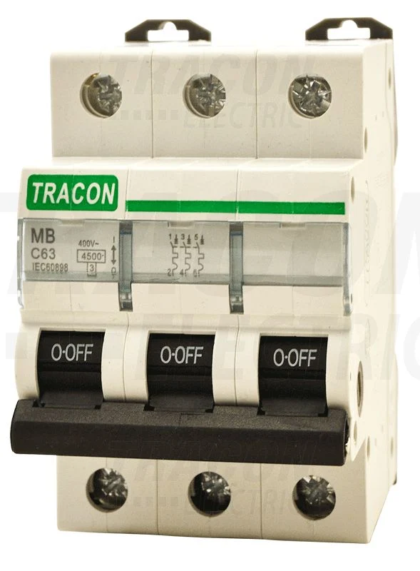 Tracon MB kismegszakító ,autómata- 4,5 kA 40A, 4,5 kA 3P C MB-3C-40
