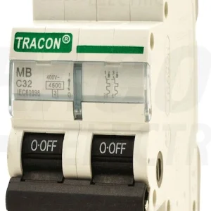 Tracon MB kismegszakító ,autómata- 4,5 kA 6A, 4,5 kA 2P C MB-2C-6