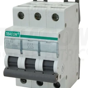 Tracon MB kismegszakító ,autómata- 4,5 kA 6A, 4,5 kA 3P B MB-3B-6