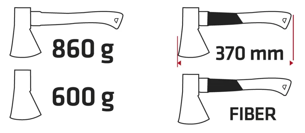 Balta 860g, fej 600g, üvegszálas nyél