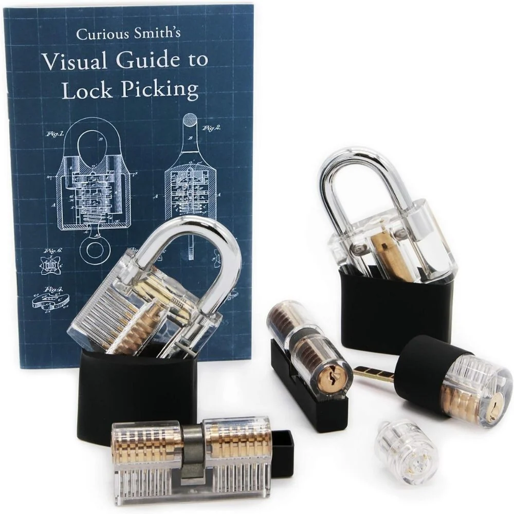 Curious Smith lockpick gyakorló zárkészlet profi zárnyitó eszközökkel