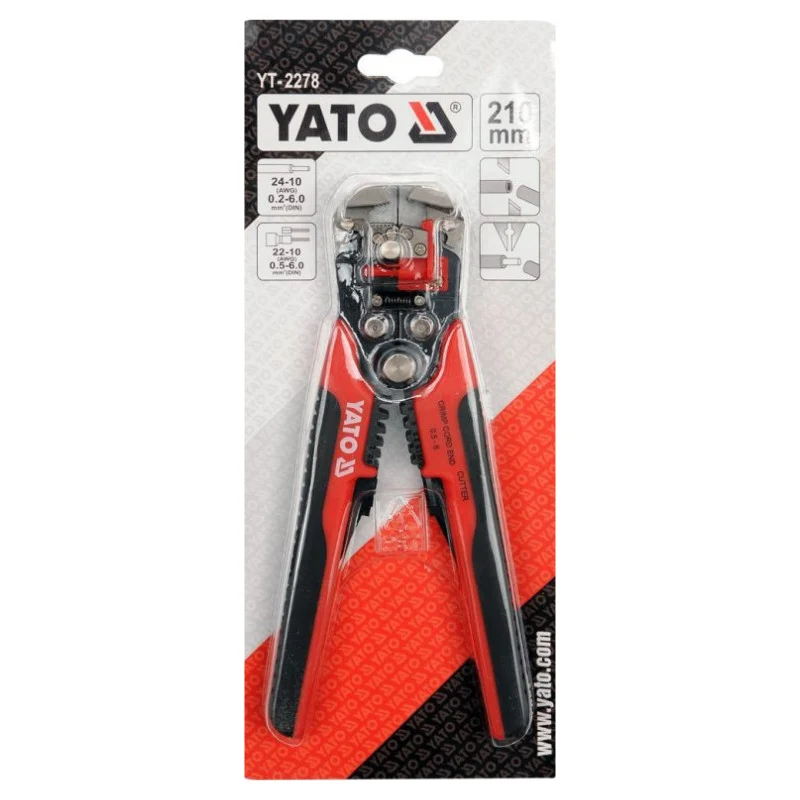 Yato blankoló és krimpelő fogó 210 mm (0,2-6,0 mm2)