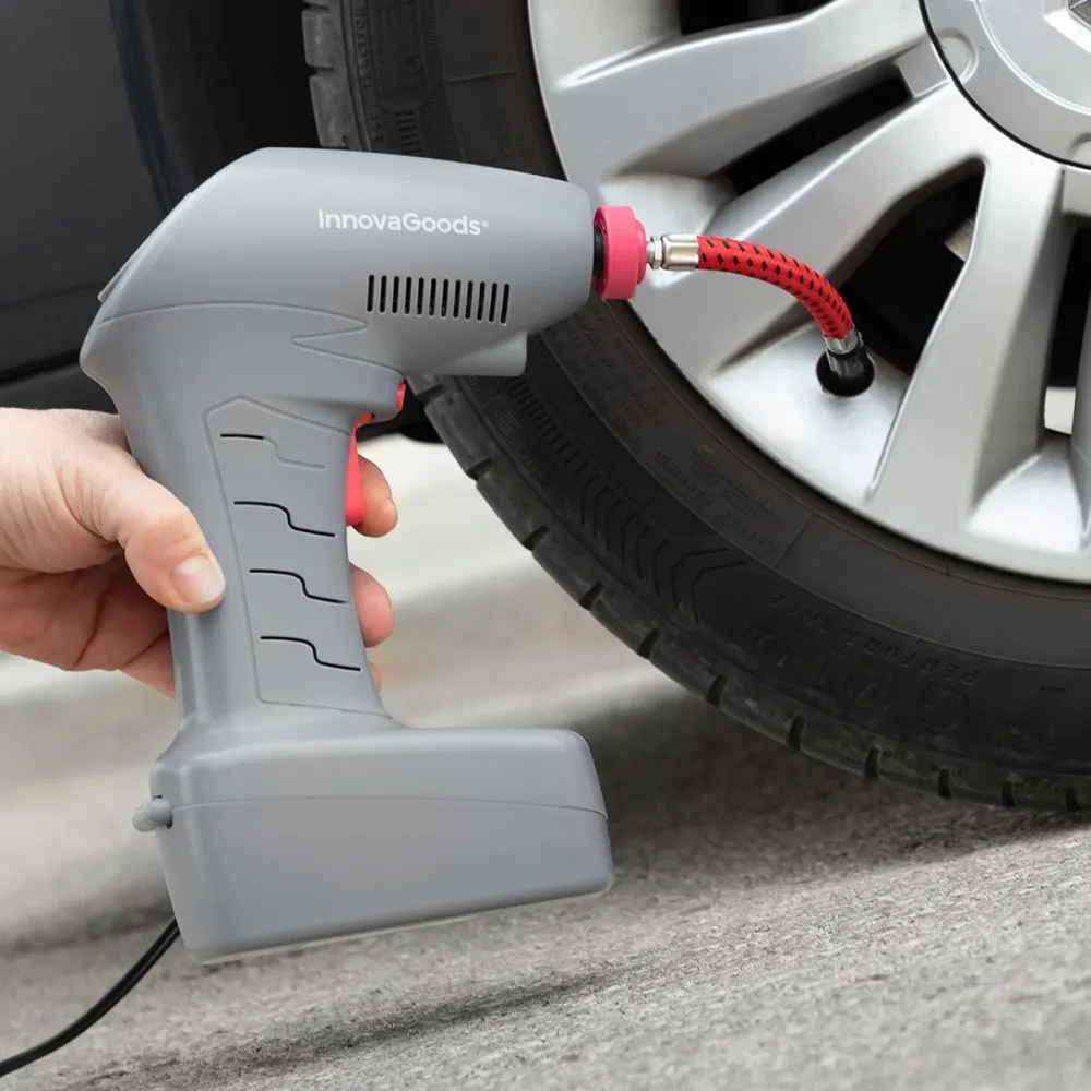 Hordozható légkompresszor LED lámpával. Airpro+