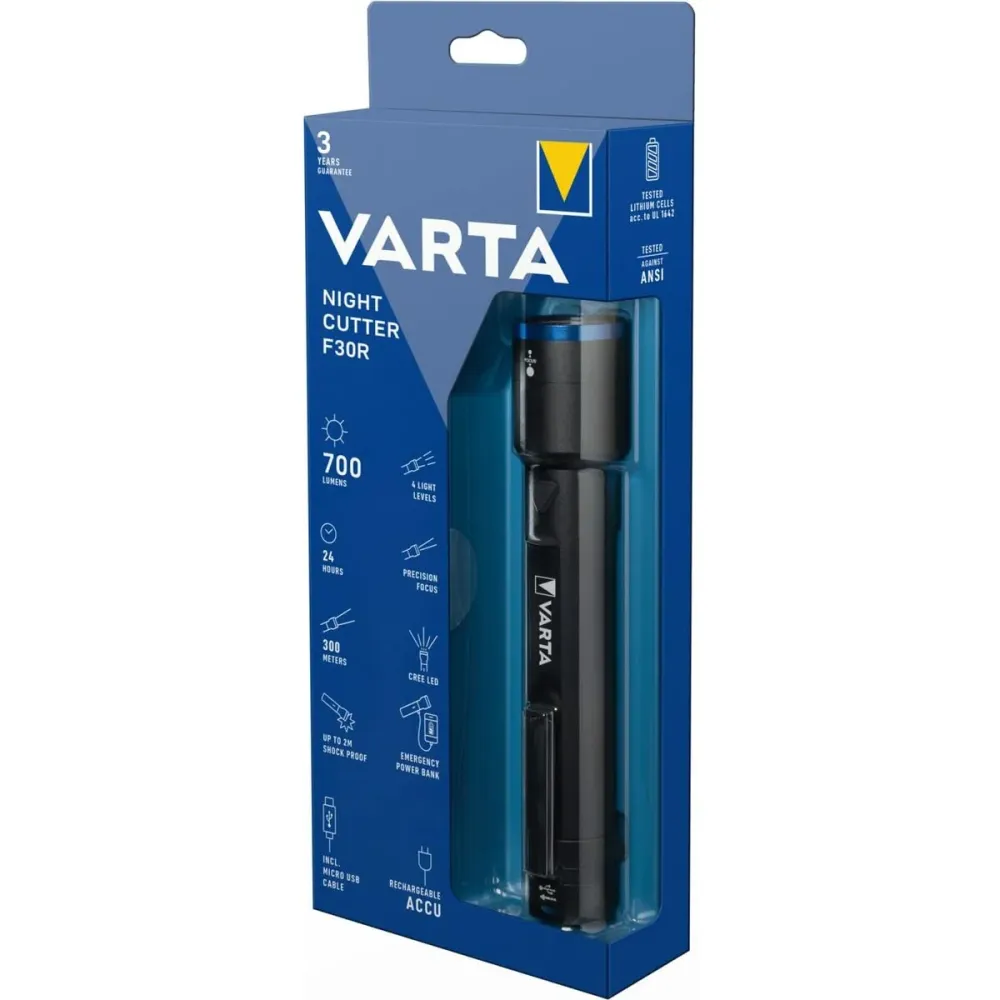 Varta Night Cutter LED zseblámpa, 700 lm