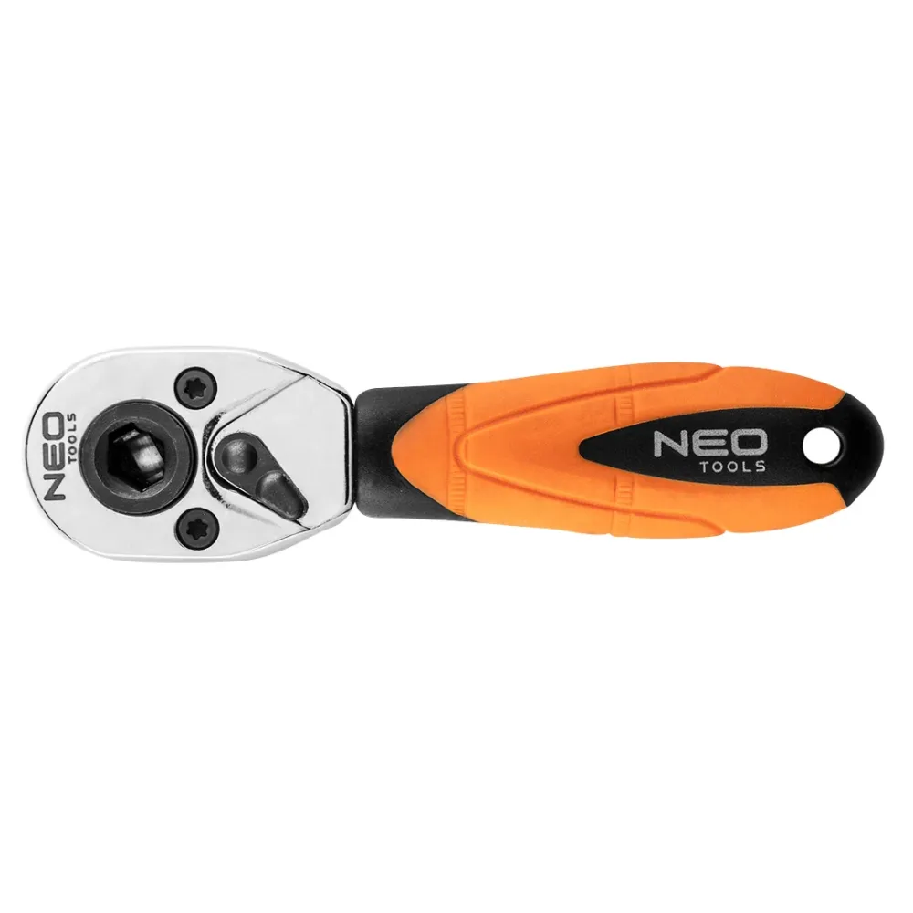 Racsnis kulcs 1/4", bitekhez, kétoldalú, 105mm, 72fog, DIN3122