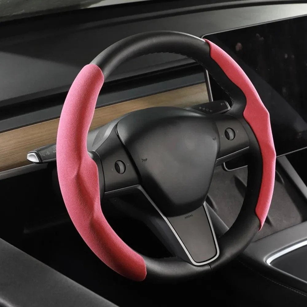 Model 3/Y Alcantara kormánykerék sapkák burkolata számára Tesla