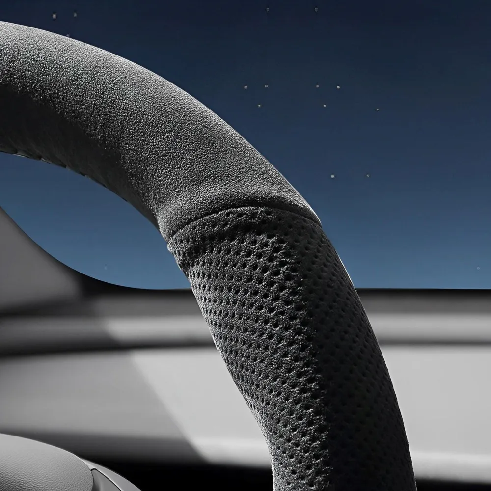 Model 3/Y Alcantara kézi varrással ellátott kormánykerék burkolat Tesla