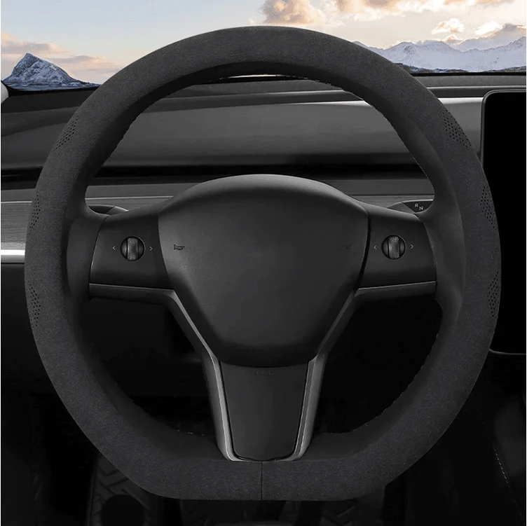Model 3/Y Alcantara ultravékony izzadságelnyelő kormánykerékburkolat Tesla
