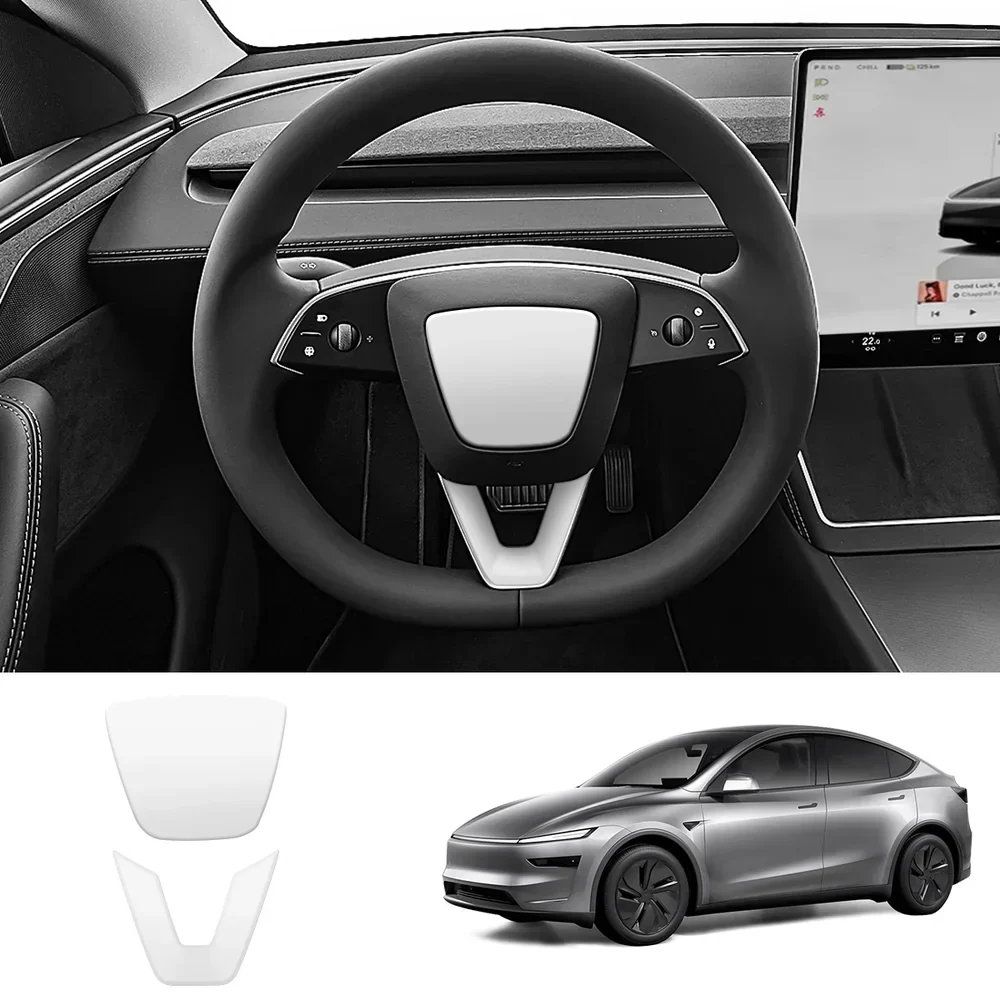 Prémium ABS kormánykerék középrész és V-alakú díszléc bővítőkészlet ... Tesla Model Y és Model 3 - Dobd fel autód belső st...