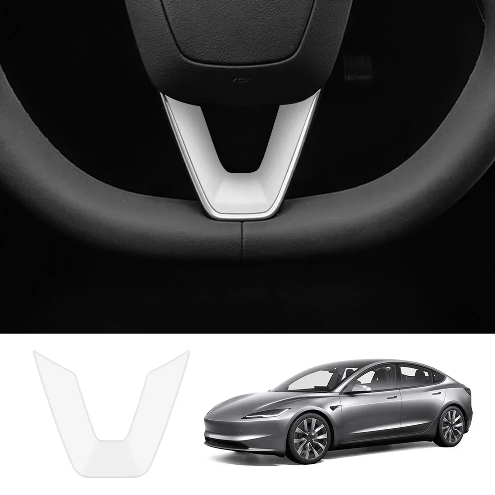 Prémium ABS kormánykerék középrész és V-alakú díszléc bővítőkészlet ... Tesla Model Y és Model 3 - Dobd fel autód belső st...