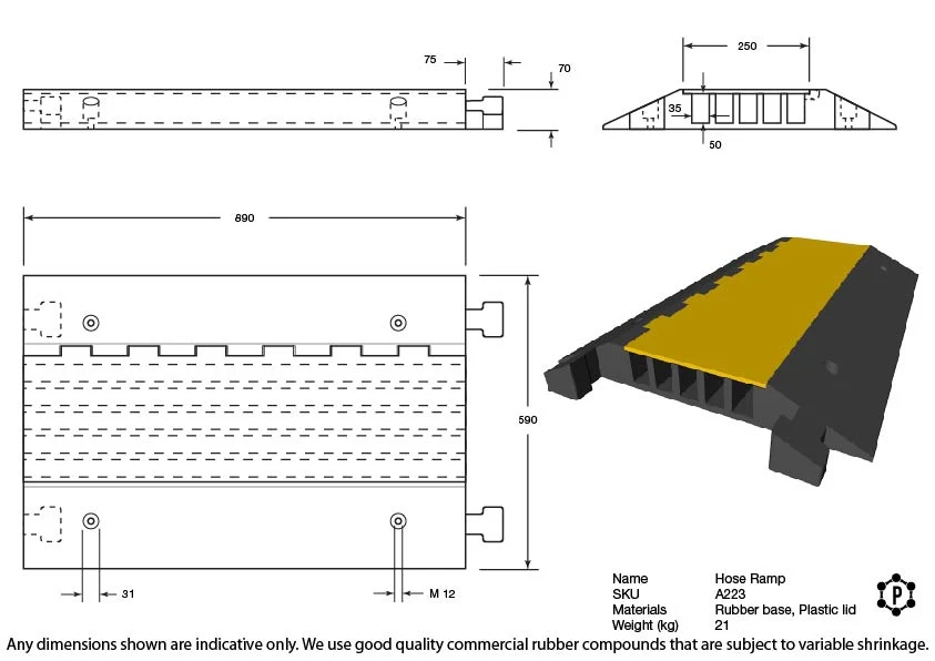 Hose & Cable Ramp – 5 Channel