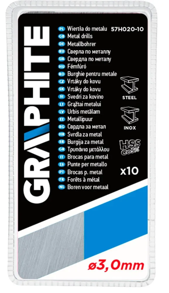 Csigafúró HSS-Cobalt 5% 3mm, 10db