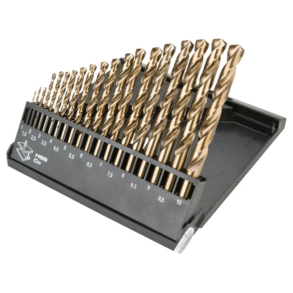 Csigafúró készlet HSS-Cobalt, 1-10mm, 19db