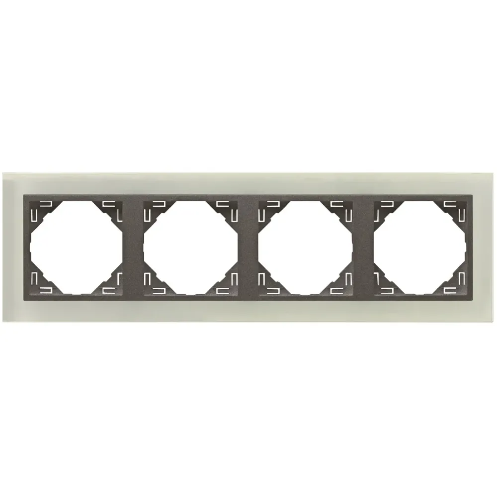 90940_TCS Crystal Négyes keret, kristály/szürke