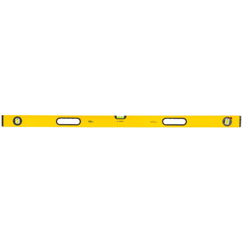 Vízmérték 120cm, 3 libella, 2 markolat, aluminium, ±0.5mm/m, min. rendelés: 3db