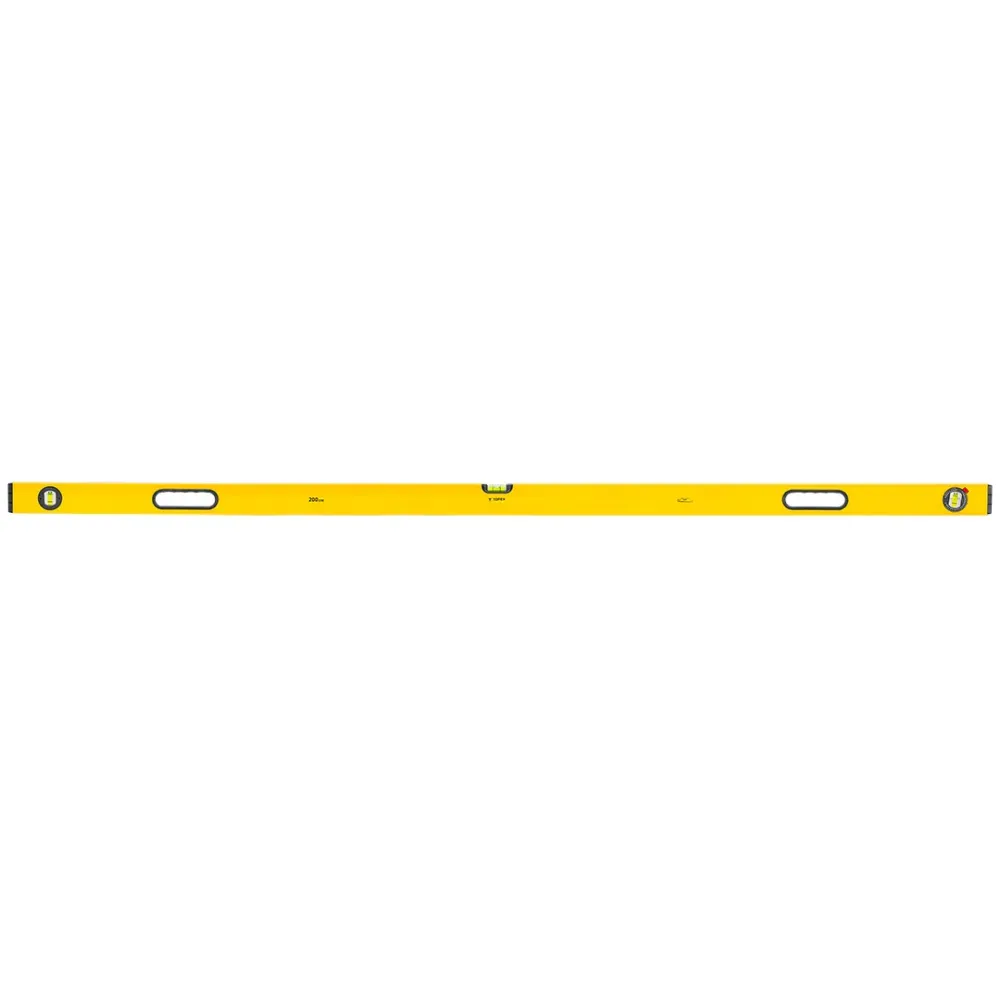 Vízmérték 200cm, 3 libella, 2 markolat, aluminium, ±0.5mm/m, min. rendelés: 3db