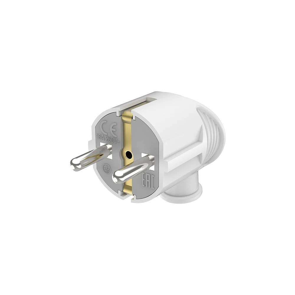 Braytron Oldalsó bekötésü Lengő dugvilla 3680W 250V 16A Fehér IP20 BY74-00003