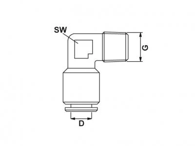 Gyorskuplungos könyök csatlakozó R 1/8 BSP tap 4