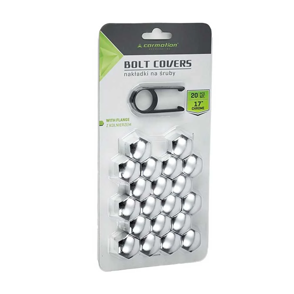Kerékcsavar védőkupak készlet – 17 mm, króm (20 db)