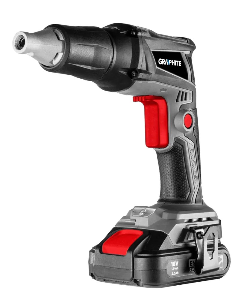 Akkus szénkefementes gipszkarton csavarbehajtó ENERGY+ 18V, 0-4400 ford./perc, 1/4", akku nélkül