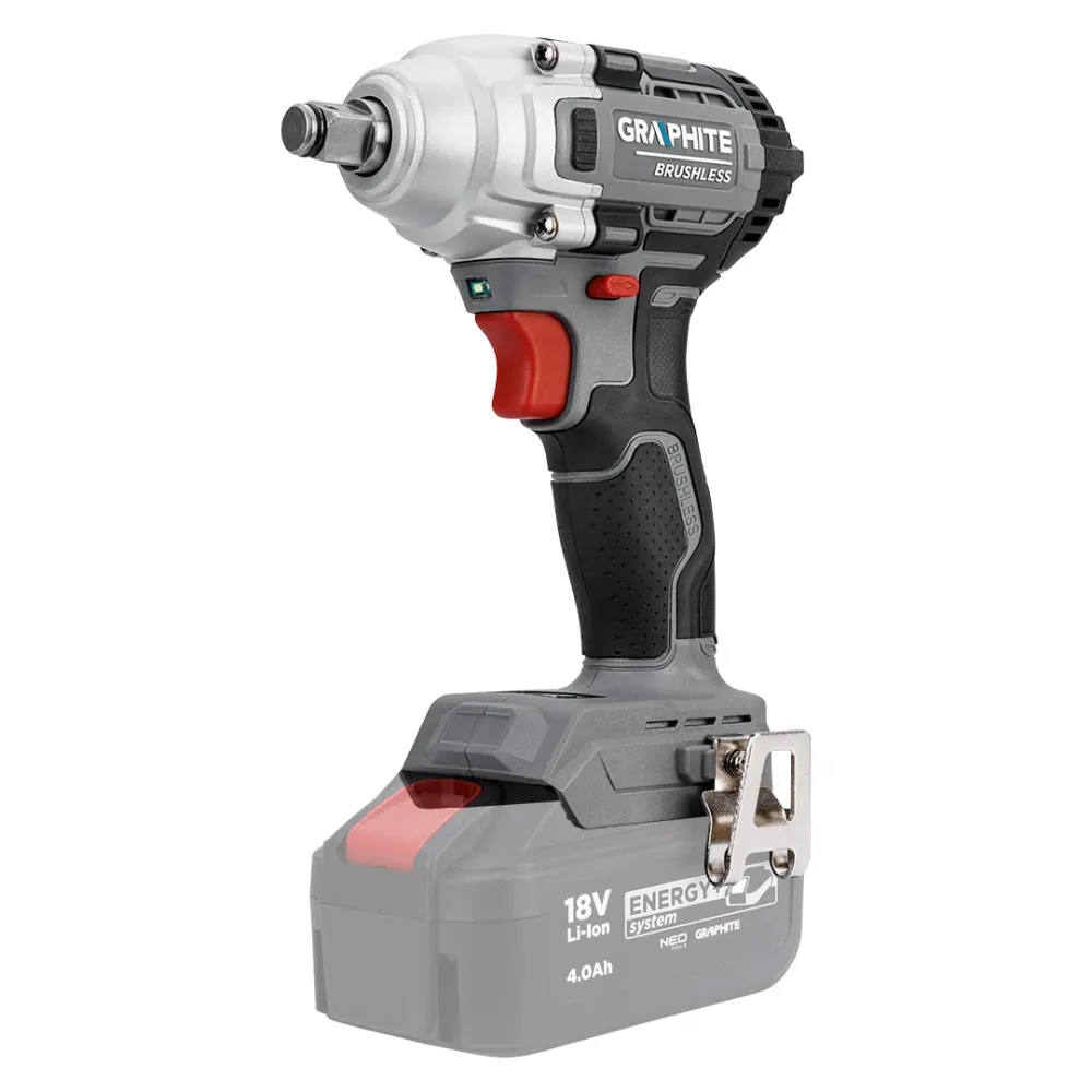 Akkus szénkefementes ütvecsavarozó, 1/2" (négyszög) ENERGY+ 18V, 330Nm, akku nélkül