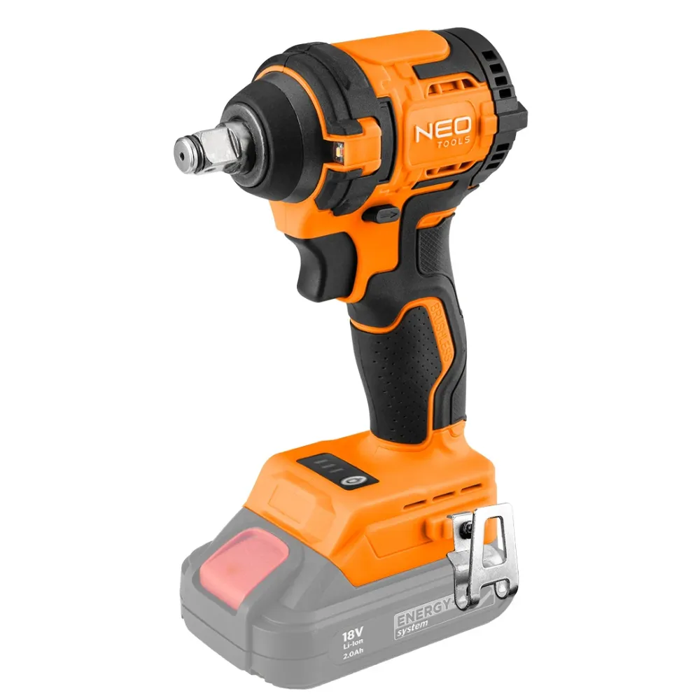 Akkus szénkefementes ütvecsavarozó 1/2" (négyszög) ENERGY+, 18V, kompakt, 350Nm, akku nélkül