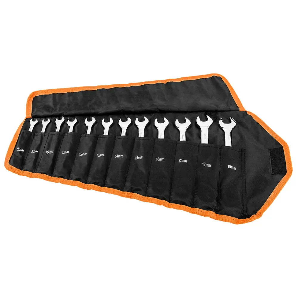 Racsnis csillag-villáskulcs készlet 8-19mm, 12db