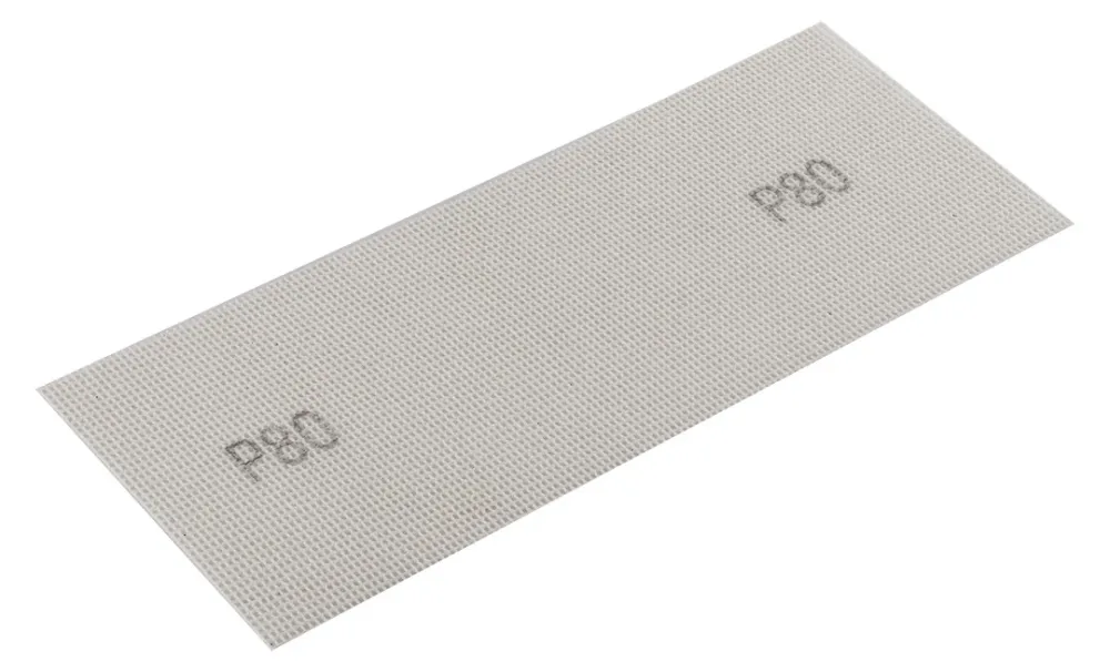 Csiszolóháló fehér 115x280mm, fa, fém, műanyag, űveg, gipszkarton csiszoláshoz, P80, min. rendelés: 3db